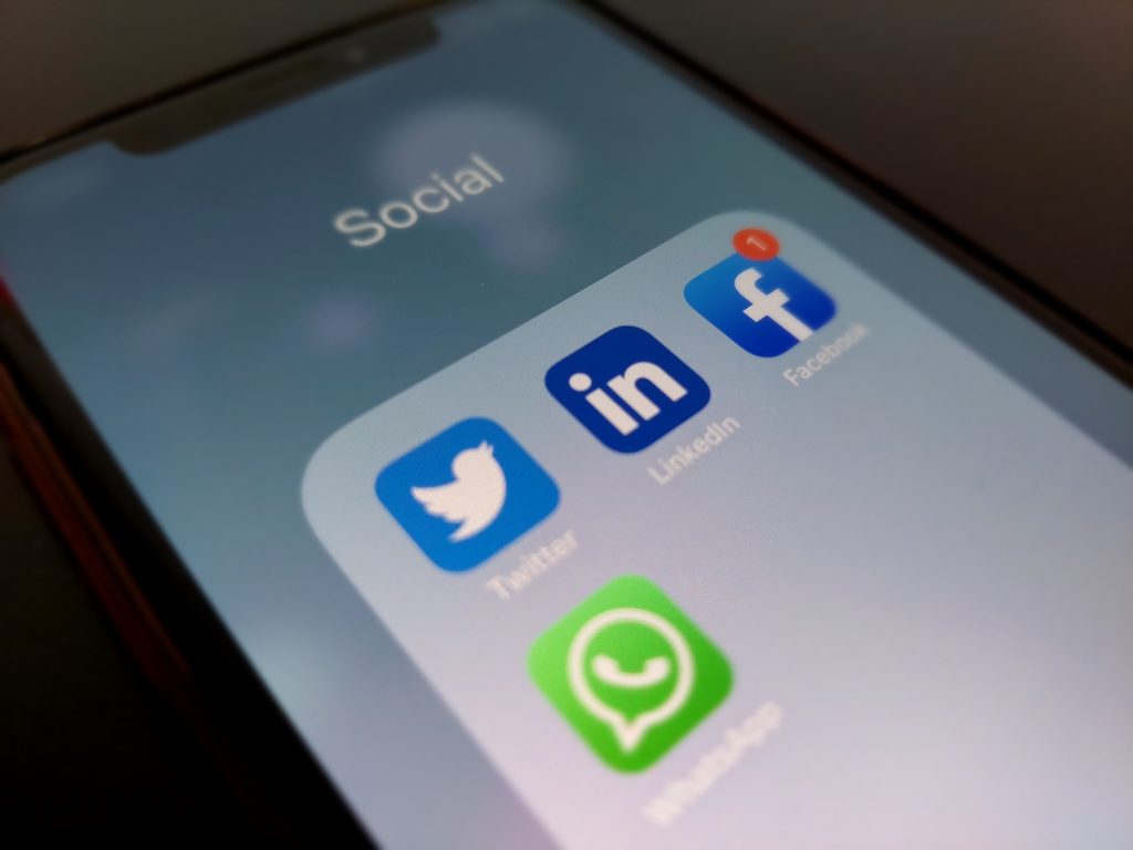 Social media apps on iPhone